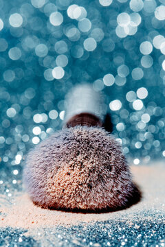 make-up brush with some face powder