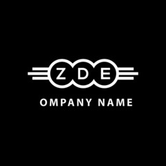 ZDE letter logo design on black background. ZDE  creative initials letter logo concept. ZDE letter design. 