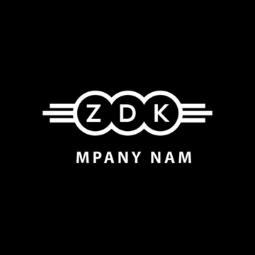 ZDK letter logo design on black background. ZDK  creative initials letter logo concept. ZDK letter design.