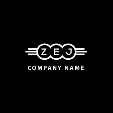 ZEJ letter logo design on black background. ZEJ creative initials letter logo concept. ZEJ letter design. 