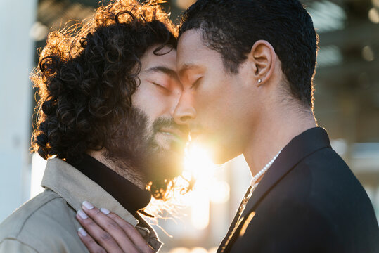 Gay Couple Kissing