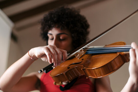 Musician playing the viola