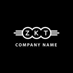 ZKT letter logo design on black background. ZKT  creative initials letter logo concept. ZKT letter design.