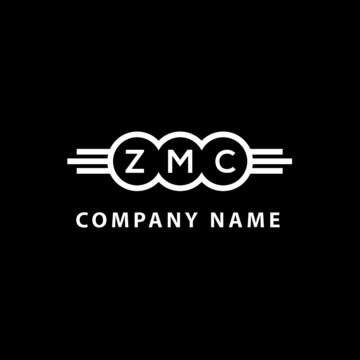 ZMC letter logo design on black background. ZMC  creative initials letter logo concept. ZMC letter design.
