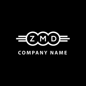 ZMD letter logo design on black background. ZMD  creative initials letter logo concept. ZMD letter design.