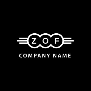 ZOF letter logo design on black background. ZOF  creative initials letter logo concept. ZOF letter design.