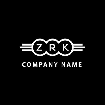 ZRK letter logo design on black background. ZRK  creative initials letter logo concept. ZRK letter design.