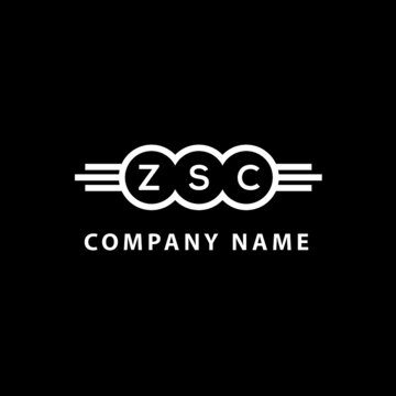 ZSC letter logo design on black background. ZSC  creative initials letter logo concept. ZSC letter design.