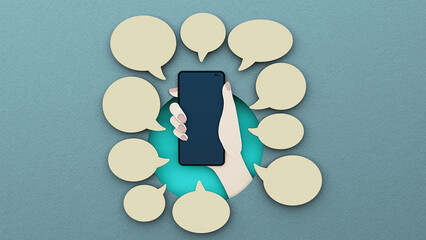 Phone speech bubbles