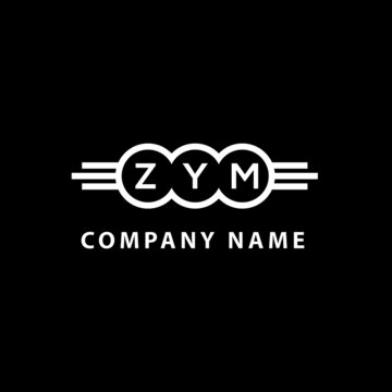 ZYM letter logo design on black background. ZYM  creative initials letter logo concept. ZYM letter design.