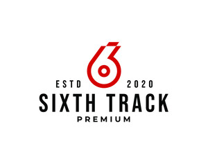 number 6 modern logo design, monogram or initials number of six