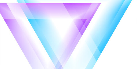 Blue violet geometric tech background with glossy triangles. Vector design