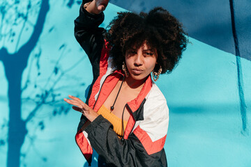 Confident urban woman