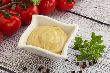 Spicy Mustard sauce in the bowl