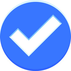 Blue check mark icon