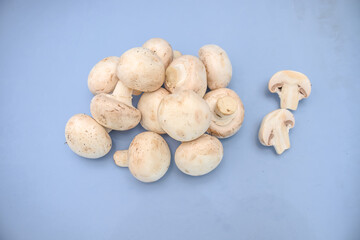 Champignon mushrooms,Mushroom pieces,Close-up