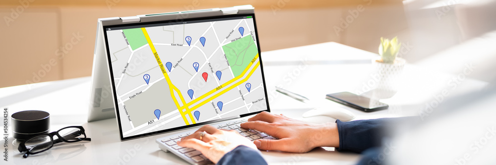 Poster gps location map search online