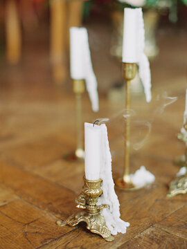 Just Extinguished White Candles 