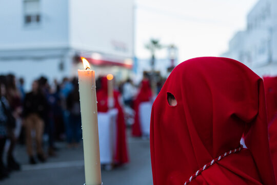 A hooded figure during Semana Santa