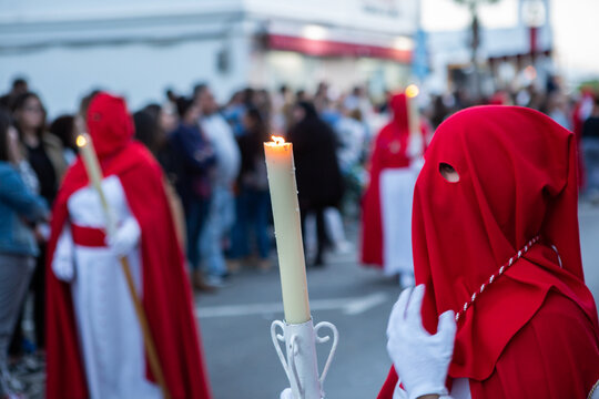 A hooded figure during Semana Santa