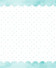 かわいいレースと水玉模様背景イラスト