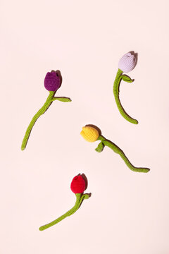Crochet tulips calling spring