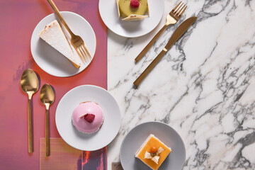 French Pastries with Neon Accents