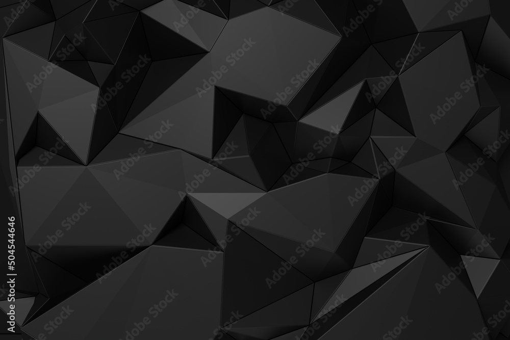Poster modern tile wall. darkness background design. 3d rendering.