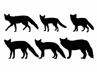fox silhouettes vector illustration design