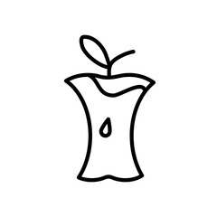 Jabłko , ogryzek jabłka - symbol wektorowy - obrazy, fototapety, plakaty