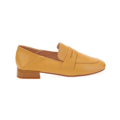 Stylish elegant trendy designer fashionable summer spring 2022 eco leather women's loafers shoes isolated