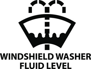 Vector isolated car dashboard icon with description