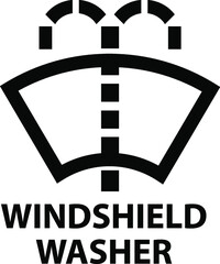 Vector isolated car dashboard icon with description