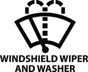 Vector isolated car dashboard icon with description