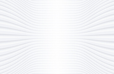 Abstract white background with 3D lines pattern, minimal white gray striped vector background illustration for business presentation, neumorphism design.