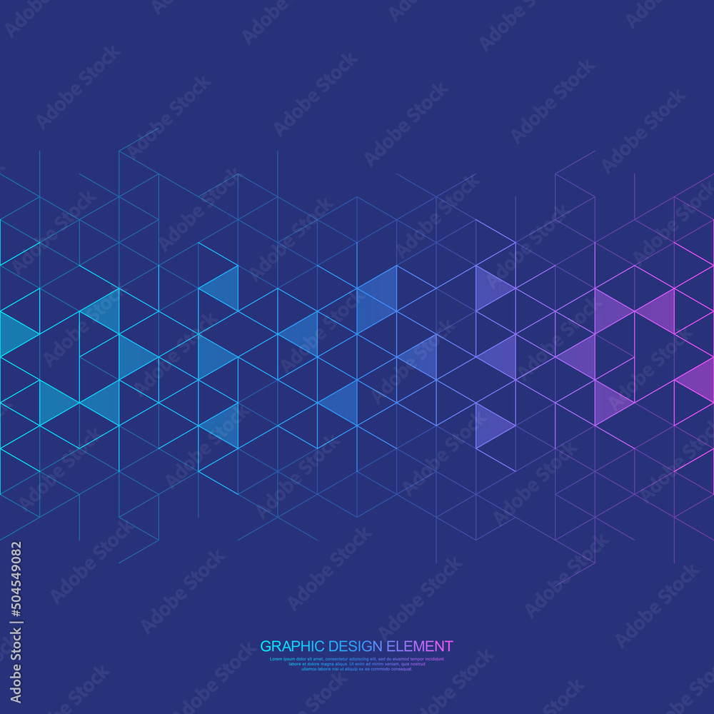 Leinwandbilder Abstract geometric background with triangle shape pattern