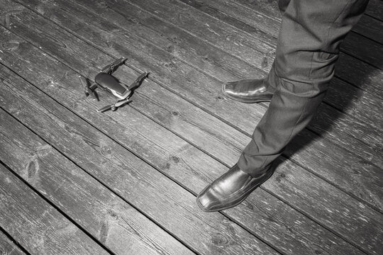 Drone on the bridge