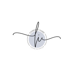 Obraz premium LI signature logo template vector