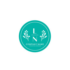 LN Beauty vector initial logo
