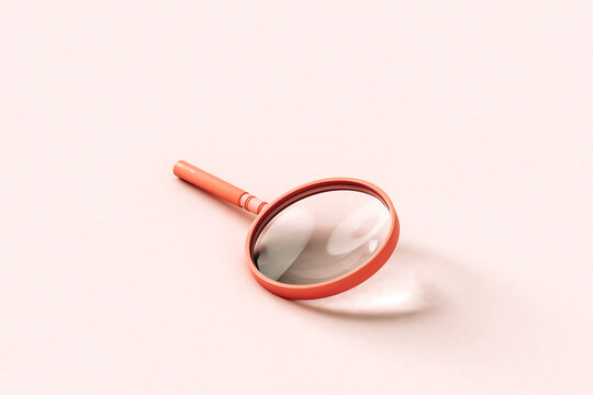 Search Engine Concept. Magnifying Glass.