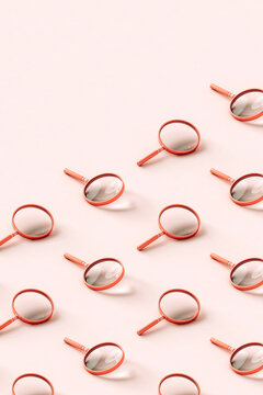 3d render of magnifying glasses with copy space