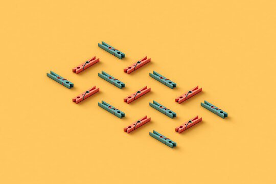 rectangle from colorful clothespinn