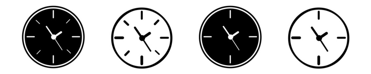 Clock icon. Illustration isolated on a white background. eps10