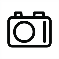 Camera icon, flat photo camera vector spread out. Modern simple snapshot photo sign. Instant Photo Internet Concept. Trendy symbol for website design, web button, mobile app, Logo illustration, on whi