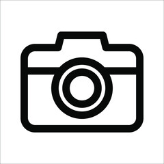 Camera icon, flat photo camera vector spread out. Modern simple snapshot photo sign. Instant Photo Internet Concept. Trendy symbol for website design, web button, mobile app, Logo illustration, on whi