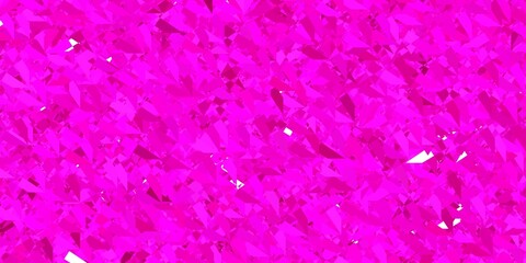 Obraz premium Dark Pink vector template with triangle shapes.