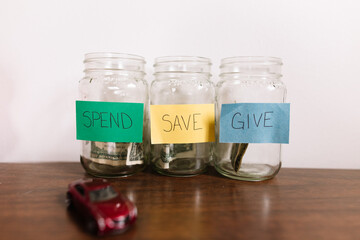 Spend Save and Give Jars