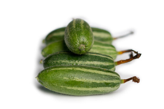 Pointed gourd or potol of Bangladesh  white background
