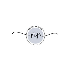 Obraz premium NR signature logo template vector