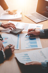 The financiers are calculating personal taxes for their customers.
